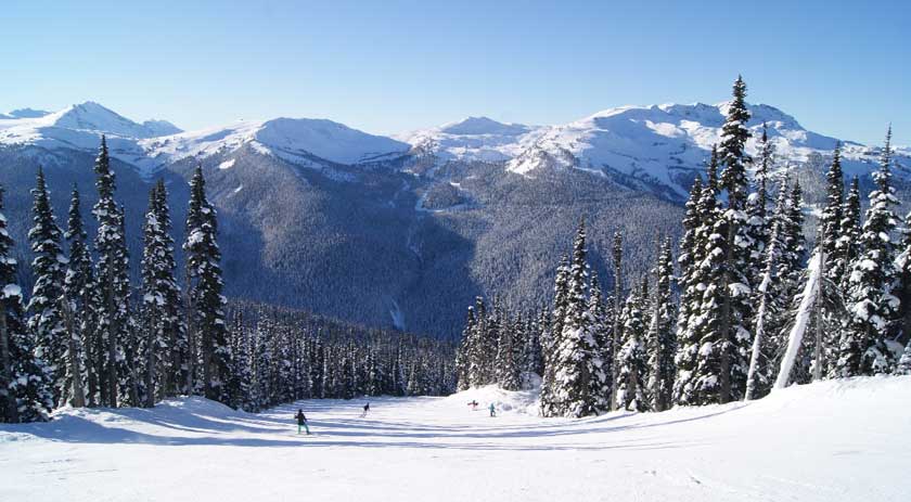 Whistler Ski Hill in Winter